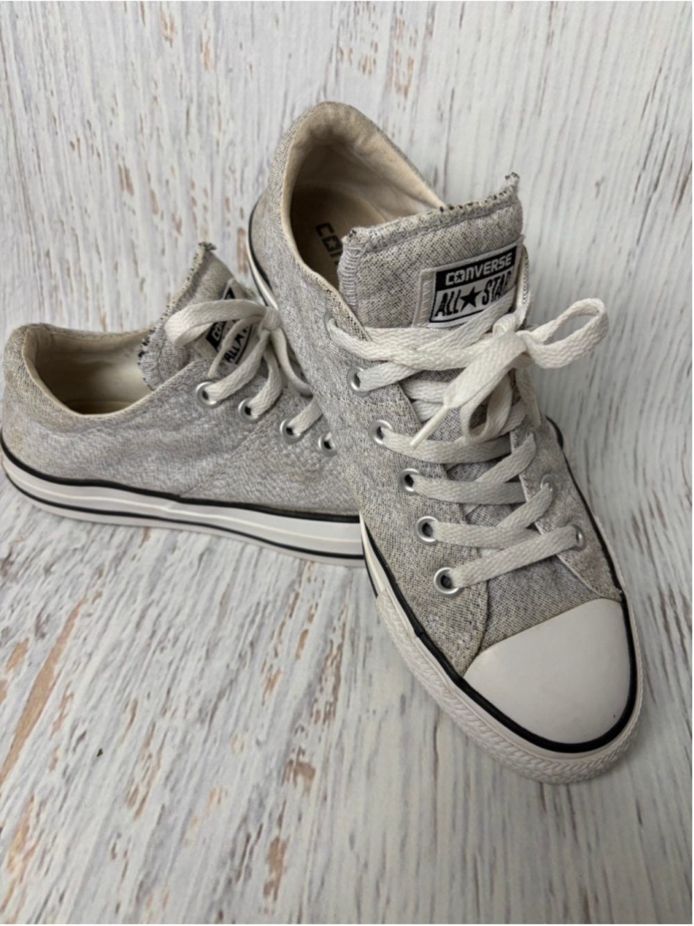 Women's Converse All Star Sneakers Grey and White size 9